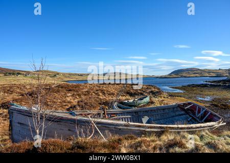 Blick auf Loch Eiresort auf der Isle of Lewis, Äußere Hebriden, Schottland, Großbritannien Stockfoto