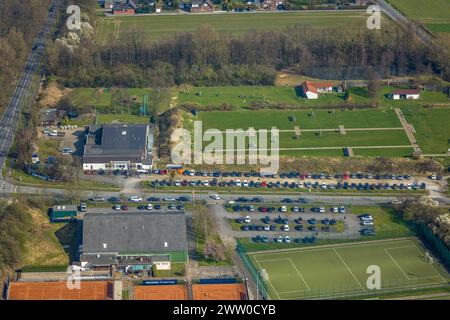 Luftbild, HSC Hammer Sportzentrum Sportanlage, Fußballstadion, Tennisplätze und Bogensportzentrum, Stadtbezirk Rhynern, Hamm, Ruhrgebiet, Nordrhein-Westfalen, Deutschland ACHTUNGxMINDESTHONORARx60xEURO *** Luftansicht, HSC Hammer Sportzentrum Sportanlage, Fußballstadion, Tennisplätze und Bogenschießzentrum, Bezirk Rhynern, Hamm, Ruhrgebiet, Nordrhein-Westfalen, Deutschland ATTENTIONxMINDESTHONORARx60xEURO Stockfoto