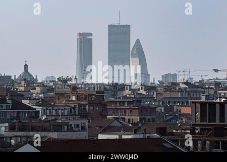 Mailand, Italien. März 2024. Tre Torri City LifeMilano, Italia - Cronaca Mercoledì, Marzo 20, 2024. (Foto di Marco Ottico/Lapresse) Skyline der Stadt Mailand vom Prada Foundation Tower Mailand, Italien - Nachrichten Mittwoch, 20. März 2024. (Foto: Marco Ottico/Lapresse) Credit: LaPresse/Alamy Live News Stockfoto