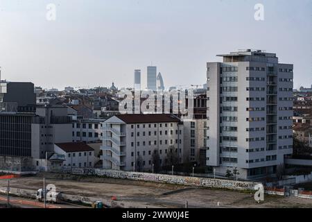 Mailand, Italien. März 2024. Tre Torri City LifeMilano, Italia - Cronaca Mercoledì, Marzo 20, 2024. (Foto di Marco Ottico/Lapresse) Skyline der Stadt Mailand vom Prada Foundation Tower Mailand, Italien - Nachrichten Mittwoch, 20. März 2024. (Foto: Marco Ottico/Lapresse) Credit: LaPresse/Alamy Live News Stockfoto