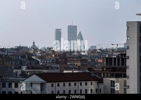 Mailand, Italien. März 2024. Tre Torri City LifeMilano, Italia - Cronaca Mercoledì, Marzo 20, 2024. (Foto di Marco Ottico/Lapresse) Skyline der Stadt Mailand vom Prada Foundation Tower Mailand, Italien - Nachrichten Mittwoch, 20. März 2024. (Foto: Marco Ottico/Lapresse) Credit: LaPresse/Alamy Live News Stockfoto