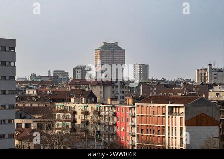 Mailand, Italien. März 2024. Torre VelascaMilano, Italia - Cronaca Mercoledì, Marzo 20, 2024. (Foto di Marco Ottico/Lapresse) Skyline der Stadt Mailand vom Prada Foundation Tower Mailand, Italien - Nachrichten Mittwoch, 20. März 2024. (Foto: Marco Ottico/Lapresse) Credit: LaPresse/Alamy Live News Stockfoto