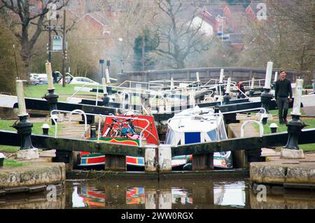 Hatton Locks Warwickshire, Stockfoto