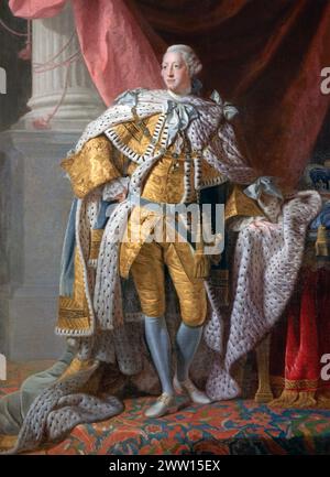 GEORG III. (1738–1820) britischer Monarch in seinen Krönungsroben von 1762 Stockfoto