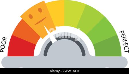 Kreditindikator. Kundenstandsanzeige. Dashboard-Element Stock Vektor