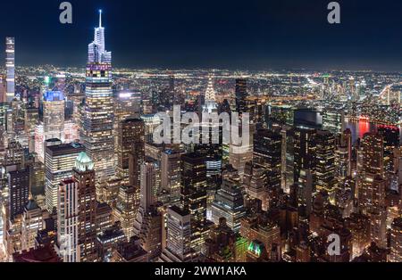 Die Skyline von Midtown Manhattan, New York Stockfoto