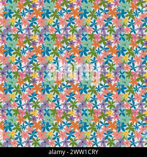 Blumenmuster mit Blättern. Blumensträuße Blumenkompositionen. Blumenmuster. Stock Vektor
