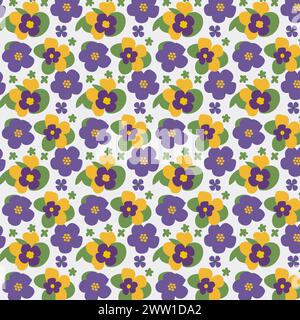 Blumenmuster mit Blättern. Blumensträuße Blumenkompositionen. Blumenmuster. Stock Vektor