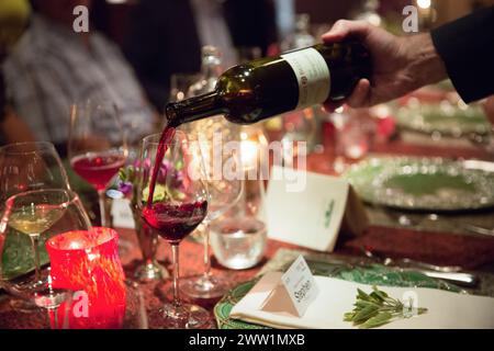 Wein in Strömen Stockfoto