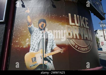 Los Angeles, Kalifornien, USA 20. März 2024 Luke Bryan Concert Reklametafeln im Whisky A Go Go on Sunset Blvd am 20. März 2024 in Los Angeles, Kalifornien, USA. Foto: Barry King/Alamy Stock Photo Stockfoto