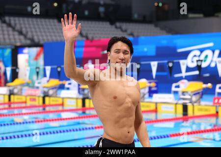 Tokyo Aquatics Centre, Tokio, Japan. März 2024. Katsuhiro Matsumoto, 19. MÄRZ 2024 - Schwimmen : 2024 repräsentative Auswahl für internationale Wettkämpfe Männer 200 m Freistil Finale im Tokyo Aquatics Centre, Tokio, Japan. Quelle: Yohei Osada/AFLO SPORT/Alamy Live News Stockfoto