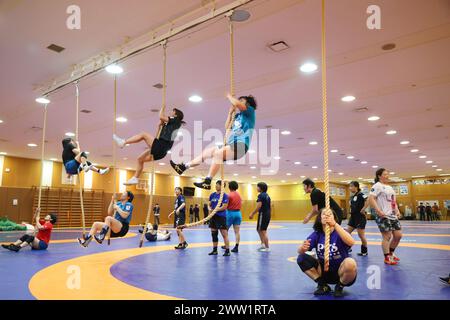 Ajinomoto National Training Center West, Tokio, Japan. März 2024. Allgemeine Ansicht, 19. MÄRZ 2024 - Wrestling : Japan Women's National Team Training Session im Ajinomoto National Training Center West, Tokio, Japan. Quelle: YUTAKA/AFLO SPORT/Alamy Live News Stockfoto