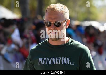 MELBOURNE, AUSTRALIEN 21. März 2024. Im Bild: 20 Kevin Magnussen (DNK) MoneyGram Haas F1 Team beim Melbourne Walk beim FIA Formel 1 Rolex Australian Grand Prix 2024 3. Runde vom 22. Bis 24. März auf dem Albert Park Street Circuit in Melbourne, Australien. Quelle: Karl Phillipson/Alamy Live News Stockfoto