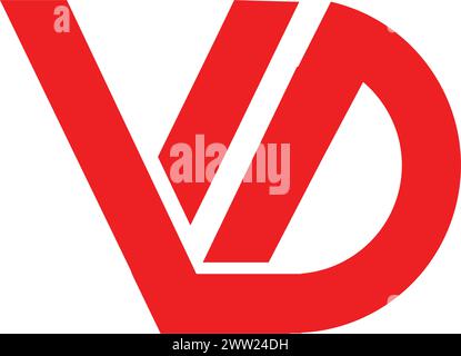 WD Letter Logo Vektor Illustration Design Stock Vektor