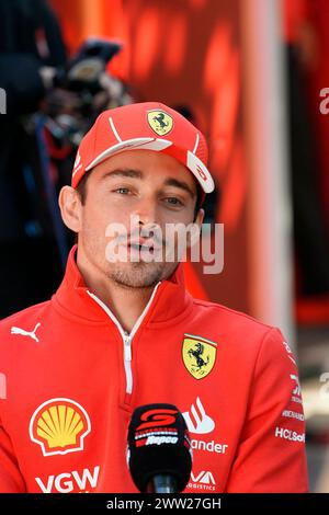 Melbourne, Australien. März 2024. 21.03.2024, Albert Park Circuit, Melbourne, FORMEL 1 ROLEX AUSTRALIAN GRAND PRIX 2024, im Bild Charles Leclerc (MCO), Scuderia Ferrari Credit: dpa/Alamy Live News Stockfoto