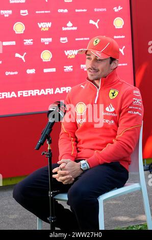 Melbourne, Australien. März 2024. 21.03.2024, Albert Park Circuit, Melbourne, FORMEL 1 ROLEX AUSTRALIAN GRAND PRIX 2024, im Bild Charles Leclerc (MCO), Scuderia Ferrari Credit: dpa/Alamy Live News Stockfoto