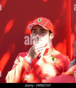 Melbourne, Australien. März 2024. 21.03.2024, Albert Park Circuit, Melbourne, FORMEL 1 ROLEX AUSTRALIAN GRAND PRIX 2024, im Bild Charles Leclerc (MCO), Scuderia Ferrari Credit: dpa/Alamy Live News Stockfoto