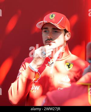 Melbourne, Australien. März 2024. 21.03.2024, Albert Park Circuit, Melbourne, FORMEL 1 ROLEX AUSTRALIAN GRAND PRIX 2024, im Bild Charles Leclerc (MCO), Scuderia Ferrari Credit: dpa/Alamy Live News Stockfoto