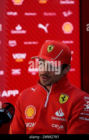 Melbourne, Australien. März 2024. 21.03.2024, Albert Park Circuit, Melbourne, FORMEL 1 ROLEX AUSTRALIAN GRAND PRIX 2024, im Bild Charles Leclerc (MCO), Scuderia Ferrari Credit: dpa/Alamy Live News Stockfoto