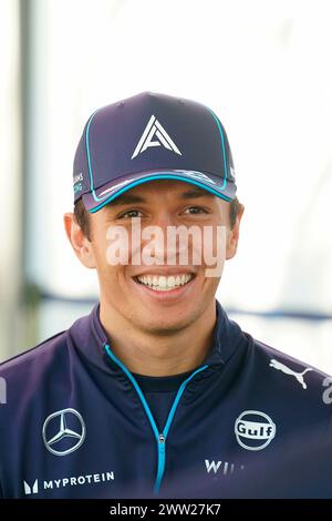 Melbourne, Australien. März 2024. 21. März 2024, Albert Park Circuit, Melbourne, FORMEL 1 ROLEX AUSTRALIAN GRAND PRIX 2024, im Bild Alexander Albon (GBR), Williams Racing Credit: dpa/Alamy Live News Stockfoto