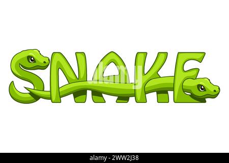 Grüne Textschlange. Symbol neu 2025 Jahre Stock Vektor