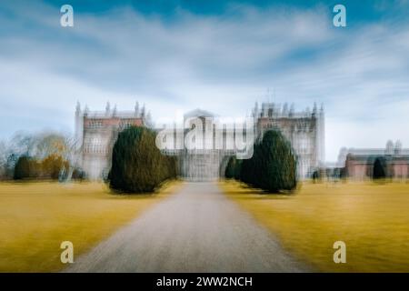 Burton Constable Hall mit absichtlicher Kamerabewegung und Mehrfachbelichtung Stockfoto