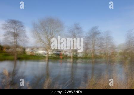 Burton Constable mit absichtlicher Kamerabewegung und Mehrfachbelichtung Stockfoto