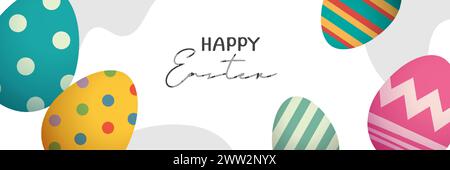 Happy easter Egg Grußkarte Hintergrund template.Can für Cover, Einladung, Anzeige, Tapete, Flyer, Plakate verwendet werden, Broschüre. Stock Vektor