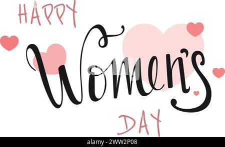 Happy Women's Day Greetings Vektor Stock Vektor