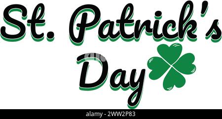 St. Patrick's Day Vektor-Texteffekt Stock Vektor