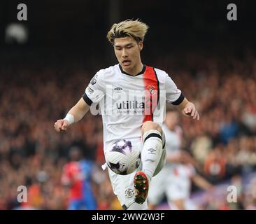 Daiki Hashioka aus Luton Town. - Crystal Palace gegen Luton Town, Premier League, Selhurst Park Stadium, Croydon, Großbritannien - 9. März 2024. Nur redaktionelle Verwendung – es gelten Einschränkungen für DataCo. Stockfoto