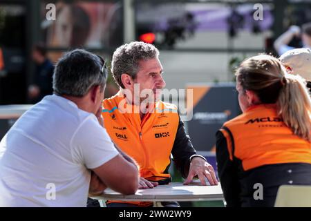 Melbourne, Australien. März 2024. McLaren Teamchef Andrea Stella im Fahrerlager vor dem F1 Grand Prix von Australien auf der Albert Park Grand Prix Strecke am Donnerstag, den 21. März 2024 in Melbourne, Australien. Quelle: SOPA Images Limited/Alamy Live News Stockfoto