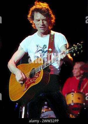 Mick Jagger von den Rolling Stones in der Brixton Academy, London, Großbritannien, Juli 1995 Stockfoto