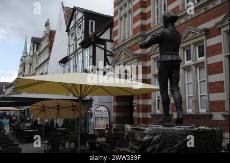 Hameln berühmte Stadt Pan Piper, Deutschland Stockfoto