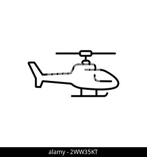 Hubschrauberdesign. Helikopter-Ikone im trendigen Design. Vektorabbildung. Stock Vektor