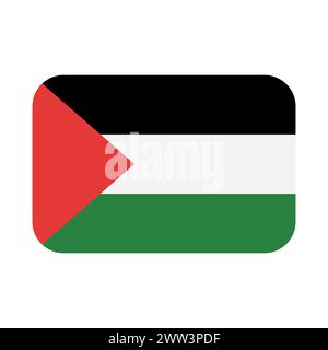 Vektor-palästina-Flagge auf weißem Hintergrund Stock Vektor