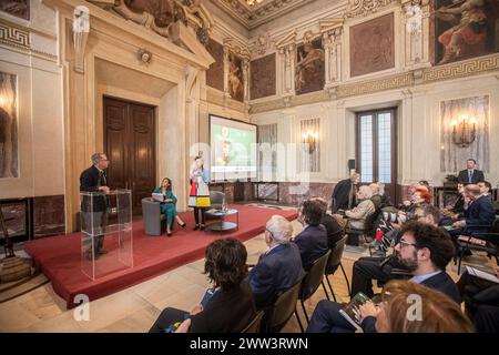 Mailand, Italien. März 2024. Longevity Summit PremiazioneMilano, Italia - Cronaca Giovedì, 21. März 2024. (Foto di Marco Ottico/Lapresse) Zeremonie des Longevity Summit Awards Mailand, Italien - Nachrichten Donnerstag, 21. März 2024. (Foto: Marco Ottico/Lapresse) Credit: LaPresse/Alamy Live News Stockfoto