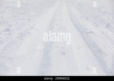 Verschneite und mit Raureif verzierte Winterlandschaft bei Eibenstock, Erzgebirge, Sachsen, Deutschland *** verschneite Winterlandschaft mit Raureif verziert Stockfoto