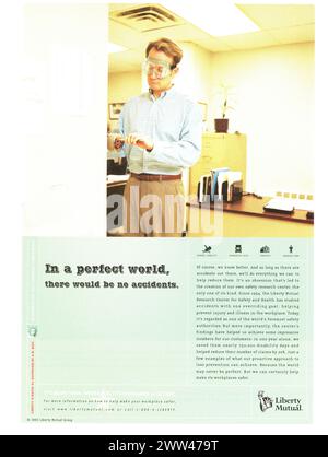 Vintage-Magazin „Time“, 15. April 2002, Anzeige, USA Stockfoto