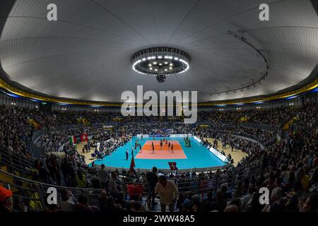 Turin, Italien, Italien. März 2024. Turin, Italien 10. Januar 2024 .Finale CEV Volleyball Cup 2024 Frauen .reale Mutua Fenera Chieri '76 (ITA) - Viteos Neuchatel UC (SUI) 3-1.Pala Gianni Asti Turin (Foto: © Tonello Abozzi/Pacific Press via ZUMA Press Wire) NUR REDAKTIONELLE VERWENDUNG! Nicht für kommerzielle ZWECKE! Stockfoto