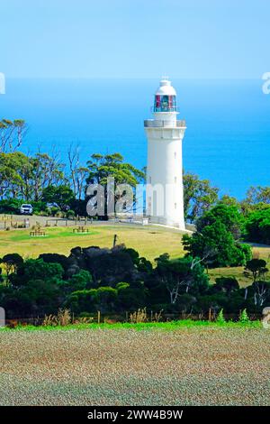 Poppy Fields Table Cape Lighthouse Burnie Tasmania Australien Tasmanische See Indischer Ozean Südpazifik Emu Bay Stockfoto