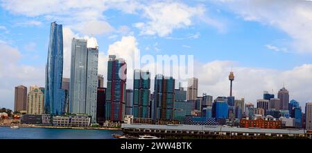Skyline von Sydney Australia ab Darling Harbor New South Wales Stockfoto