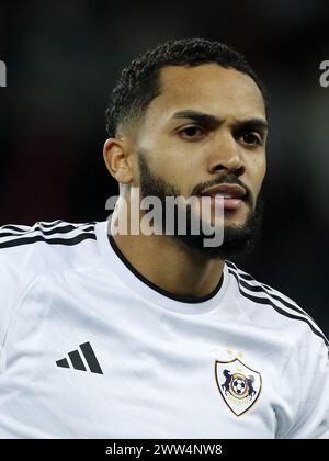 LEVERKUSEN - Juninho von FK Qarabag während des Achtelfinale der UEFA Europa League zwischen Bayer 04 Leverkusen und FK Qarabag am 14. März 2024 in der de Bay Arena in Leverkusen. ANP | Hollandse Hoogte | Bart Stoutjesdijk Stockfoto