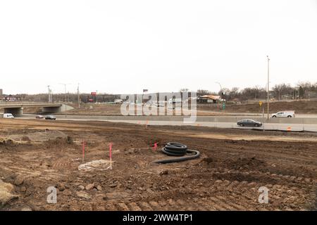 METRO Gold Line Bus Rapid Transit Construction am 21. März 2024 Stockfoto