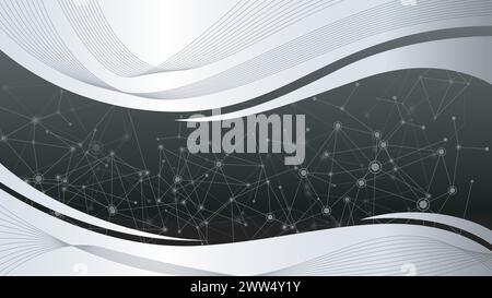 Abstrakte Moleküle Mosaischer Hintergrund, Vektor-Illustration Stock Vektor