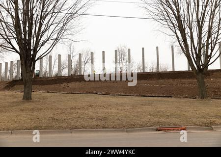 METRO Gold Line Bus Rapid Transit Construction am 21. März 2024 Stockfoto