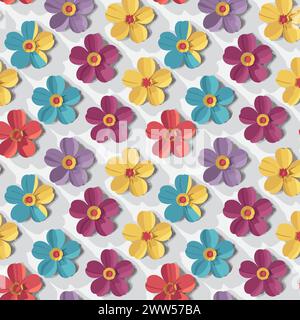 Blumenmuster mit Blättern. Blumensträuße Blumenkompositionen. Blumenmuster Stock Vektor