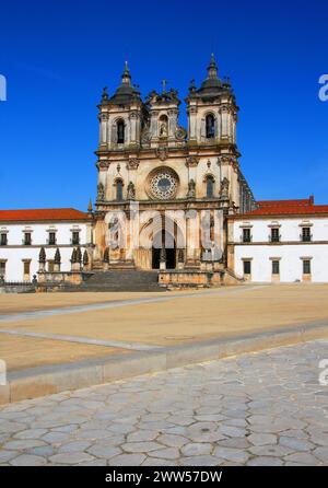 Portugal, Alcobaca - das mittelalterliche Kloster Santa Maria in der zentralen Region - erbaut im gotischen und barocken Stil - 13. Bis 18. Jahrhundert. UNESCO-Stätte. Stockfoto