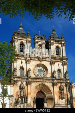 Portugal, Alcobaca - das mittelalterliche Kloster Santa Maria in der zentralen Region - erbaut im gotischen und barocken Stil - 13. Bis 18. Jahrhundert. UNESCO-Stätte. Stockfoto