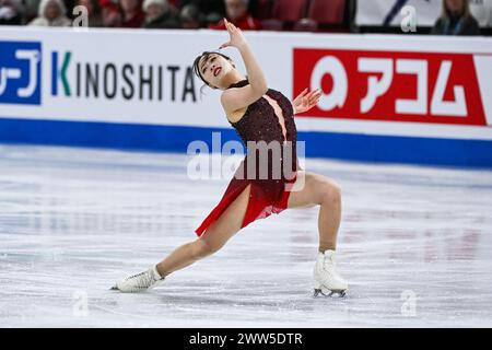 Montreal, Kanada. März 2024. MONTREAL, KANADA - 20. MÄRZ 2024: Young You (KOR) während der ISU Eiskunstlauf-Weltmeisterschaft im Bell Centre ON in Montreal, Kanada. Quelle: Orange Pics BV/Alamy Live News Stockfoto